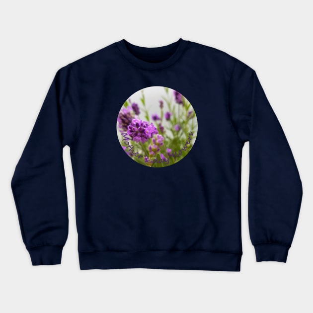 Mothers Day Flowers Lavender Plant Crewneck Sweatshirt by ellenhenryart